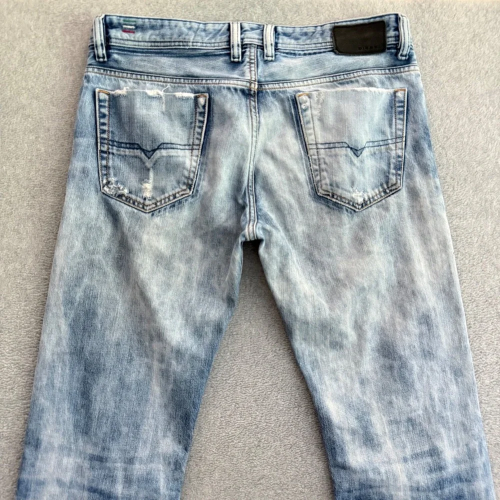 Diesel Viker Blue Eyecons 2010/2 Edition Mens Jeans 32x34 Light Wash Made Italy